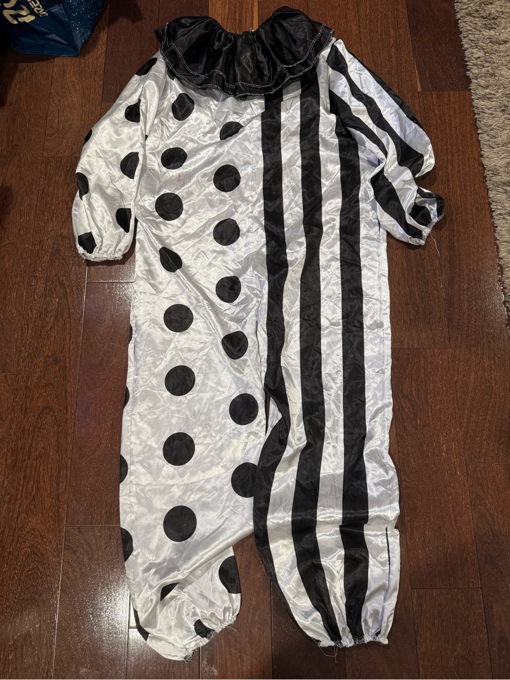 Black & White Polka Dot and Stripe Kids One-Piece Footie